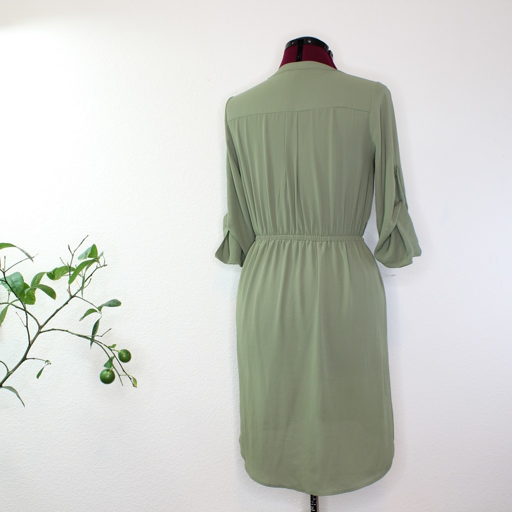 Sold Mossimo Army Green Sheer 3/4 sleeve - Picture 5 of 14